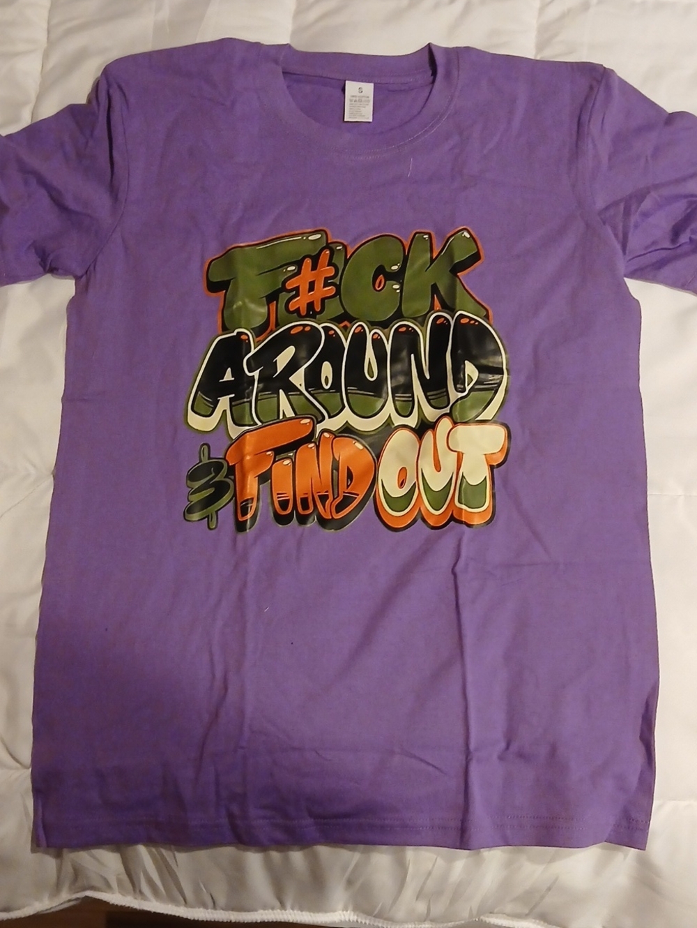 Purple Graphic Tee with Bold Street Print